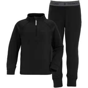 Didriksons Black Jadis Kids Fleece Set 5 Raglan Sleeve Mild Season