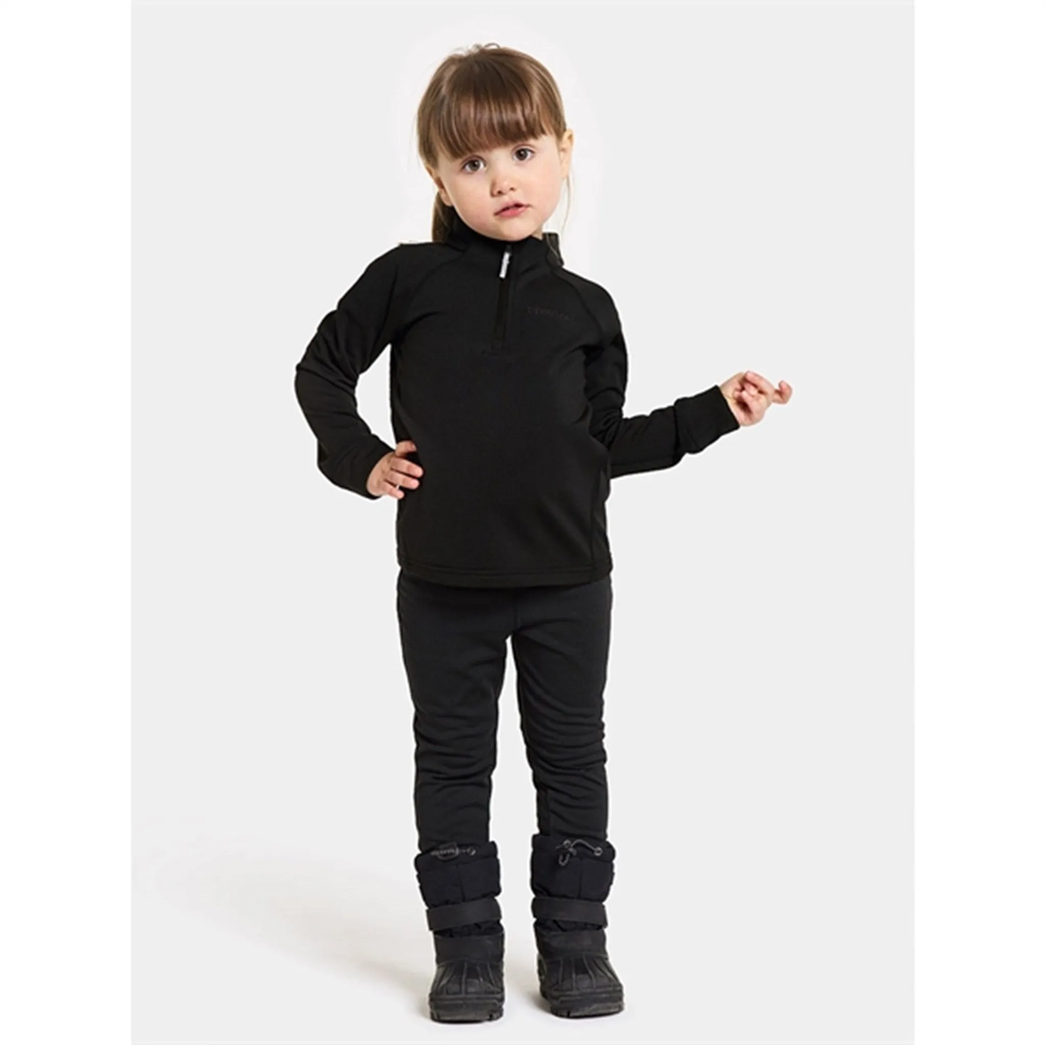 Wind Block Snow Ready Didriksons Black Jadis Kids Fleece Set 5