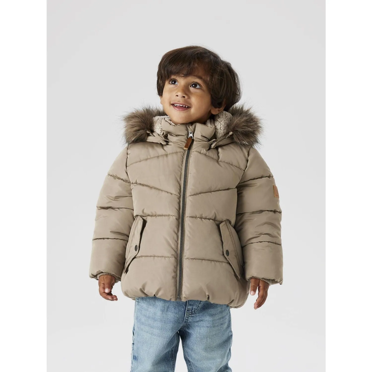 Express Name It Timber Wolf Nmmmathew Puffer Jacket1
