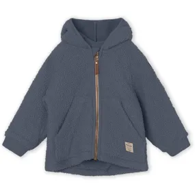 MINI A TURE Liff Teddy Fleece Jacket Ombre Blue Layer Look Cozy Style