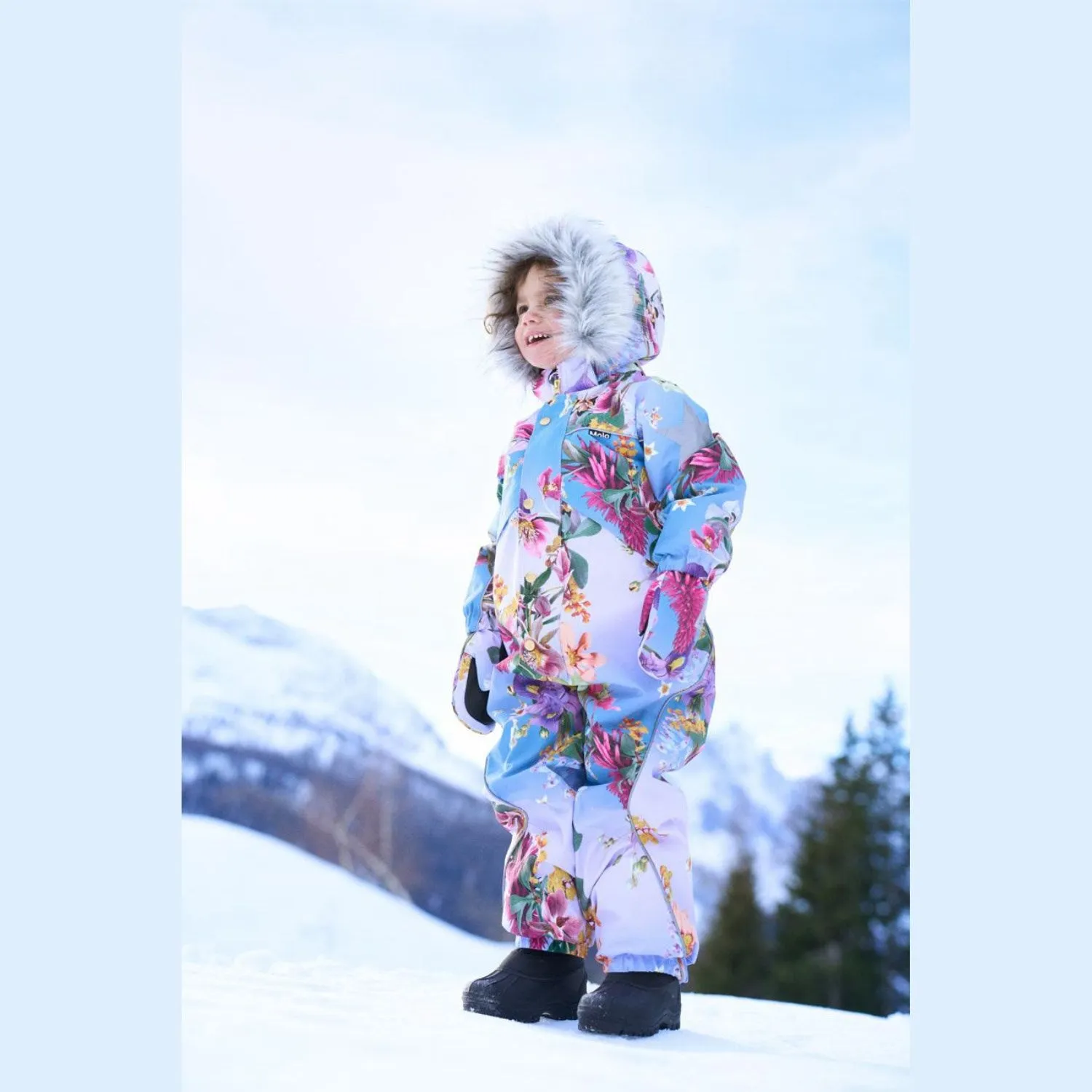 Molo Gradient Bloom Polaris Fur Snowsuit Exclusive-Design