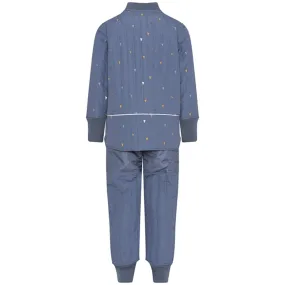 En Fant Thermo Set Dark Slate Designer-Label Smocked-Detail