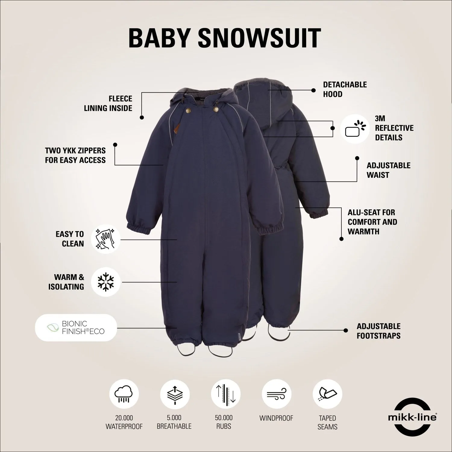 Mikk-Line Nightshade Nylon Suit Solid Raglan-Sleeve