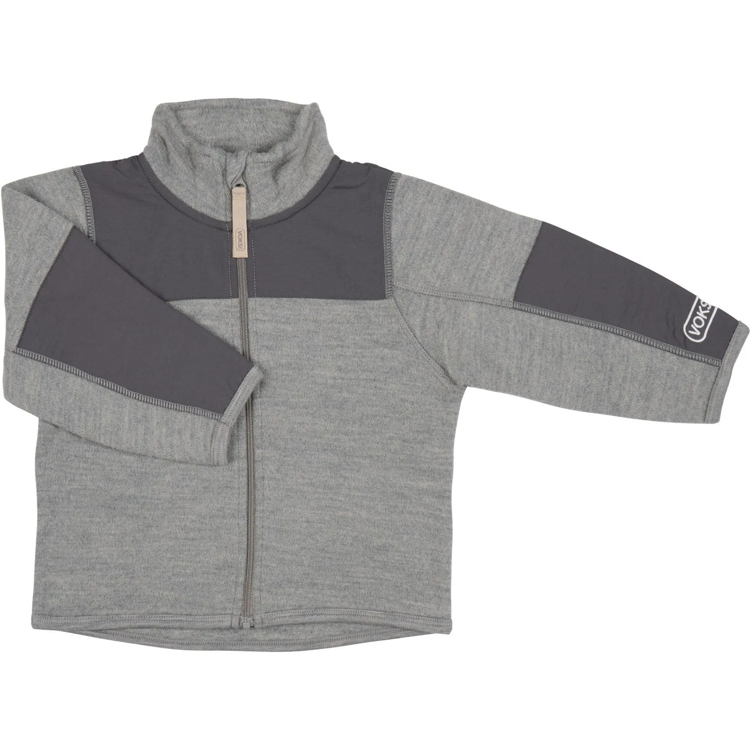 Practical Outfit Cold Proof Voksi? Melan Grey Wool Jacket Fleece
