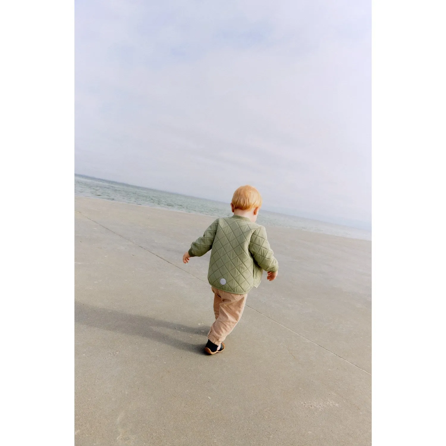 Mesh-Detail Wheat Green Tea Thermo Jacket Loui