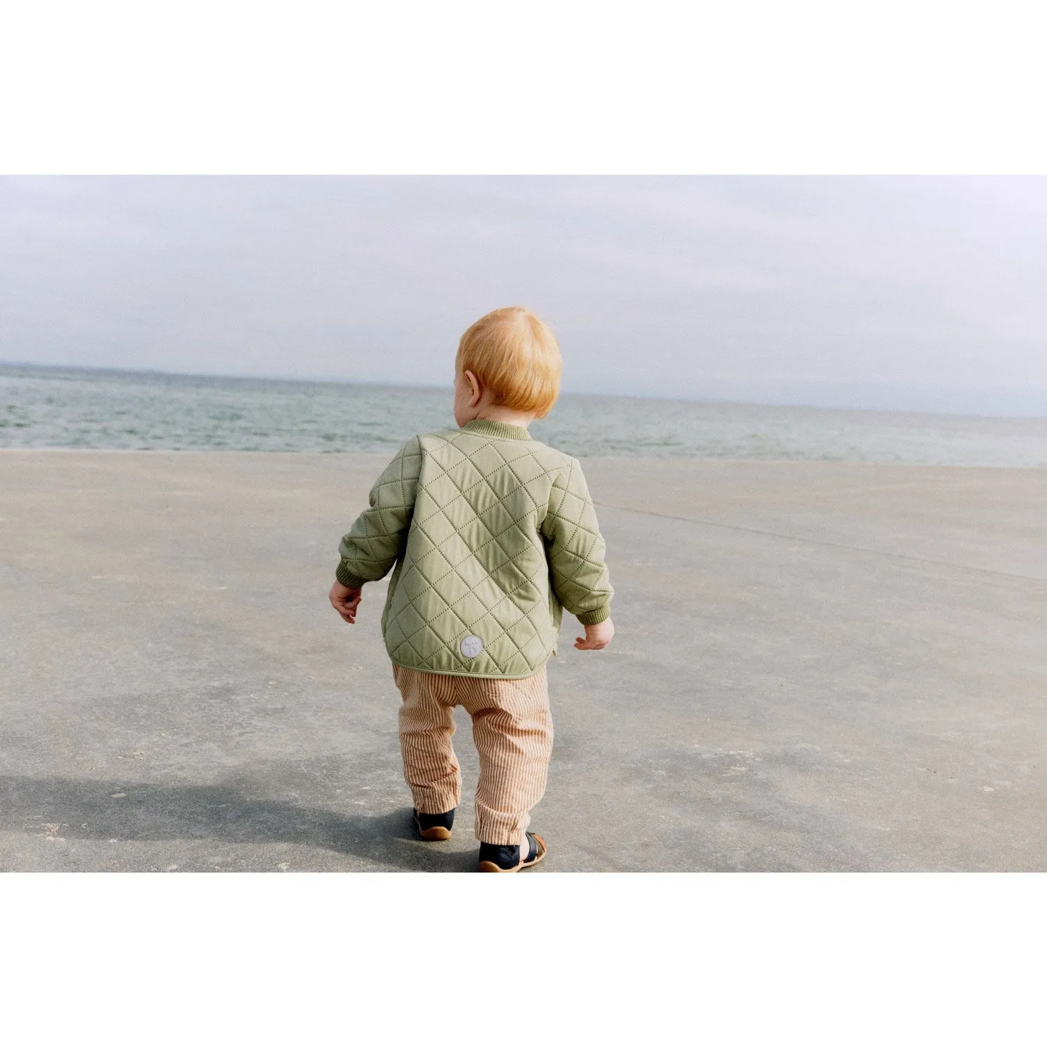 Wheat Green Tea Thermo Jacket Loui Comfortable casual blouse Applique-Detail