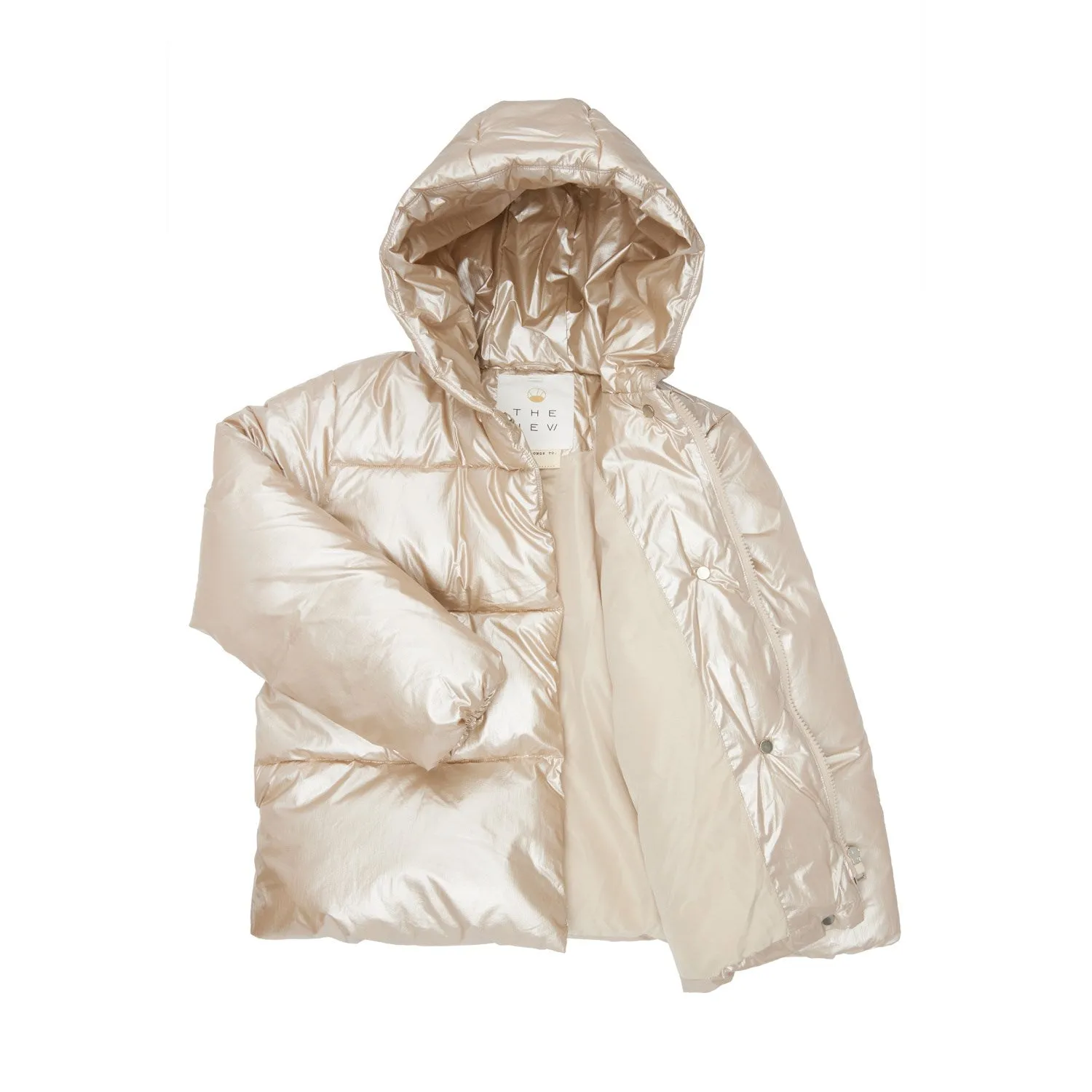 The New Gold Lona Jacket Influencer-Style Sequin-Detail