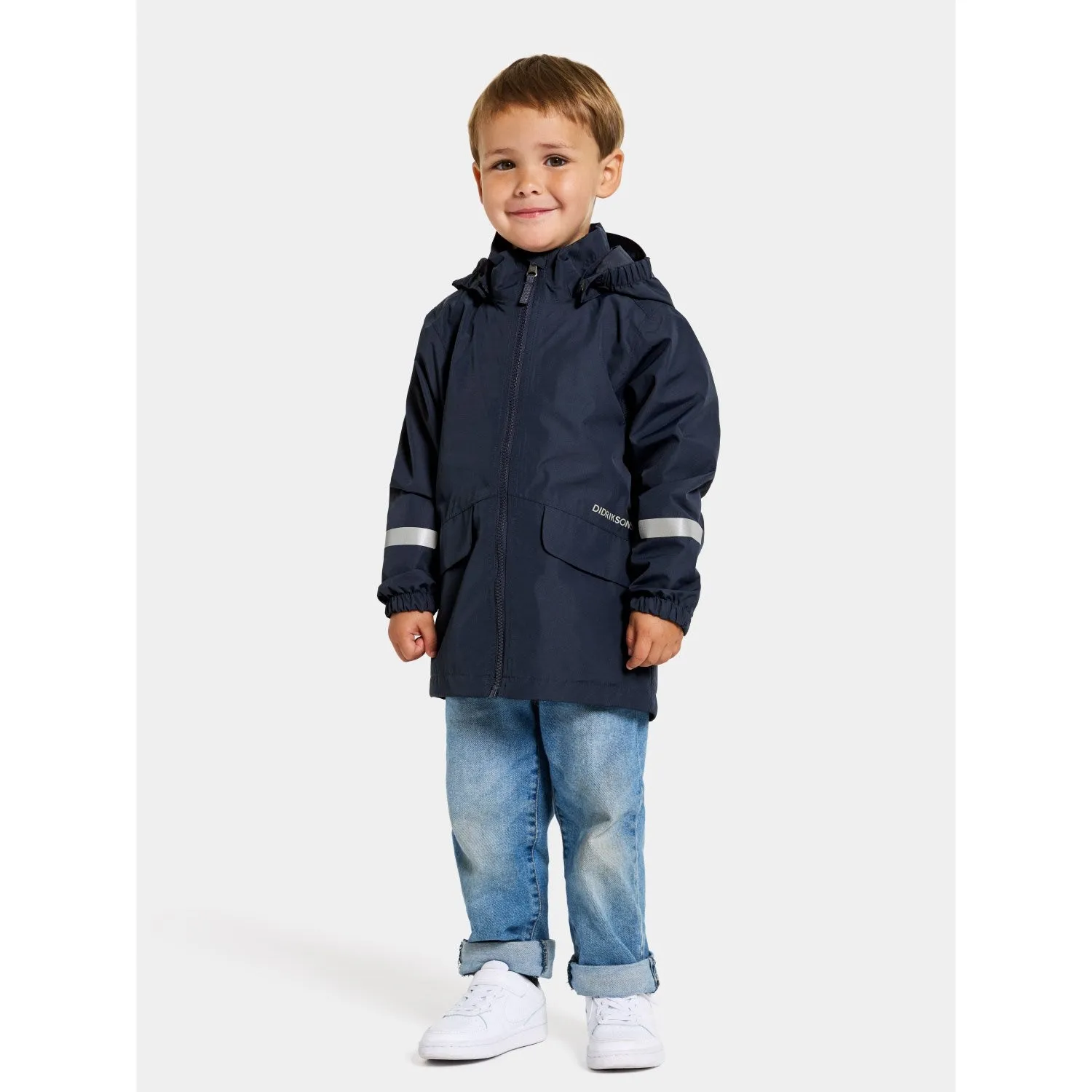 DualVentilation Zippers Didriksons Navy Norma Kids Jacket
