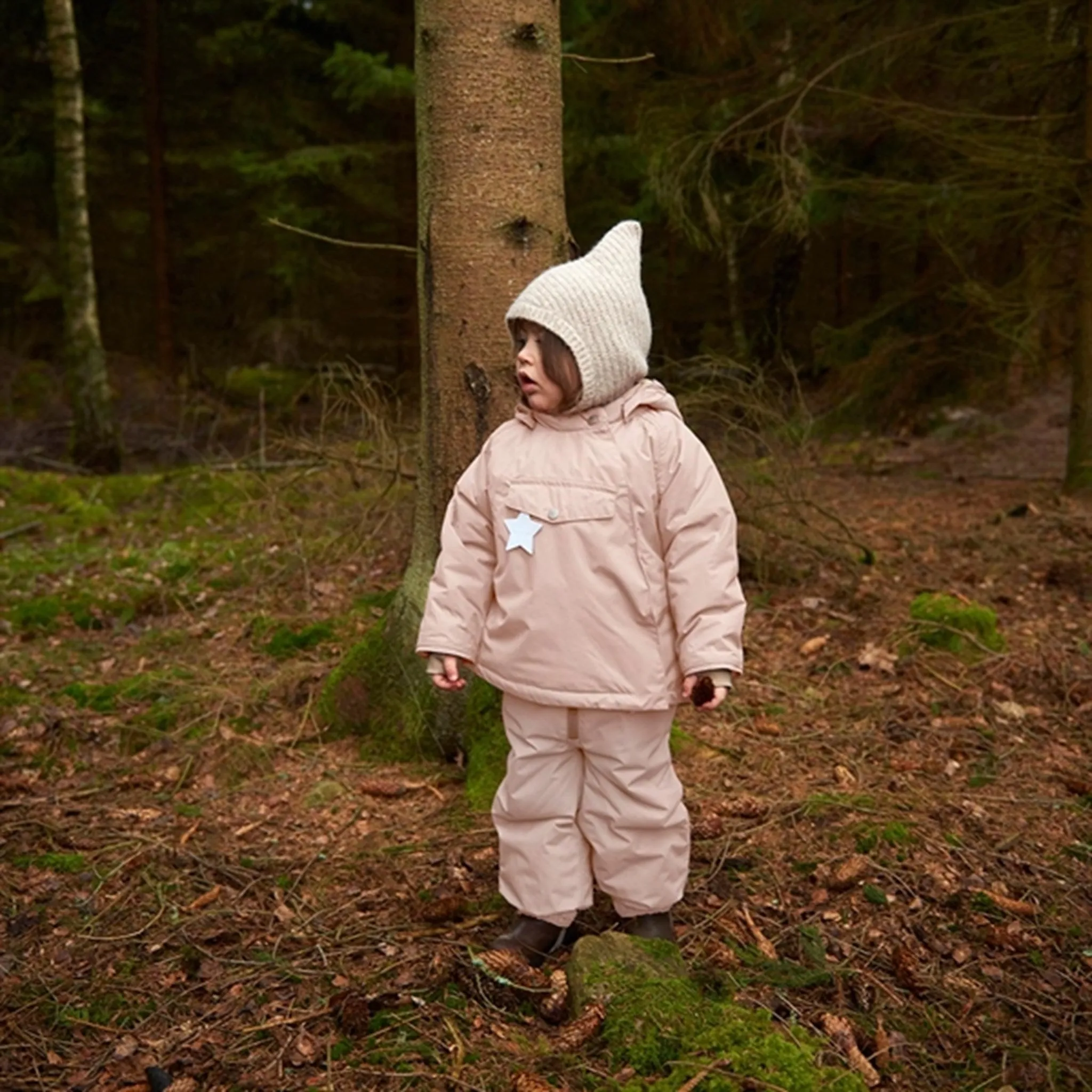 MINI A TURE Wang Fleece Winter Jacket Rose Dust Scissors