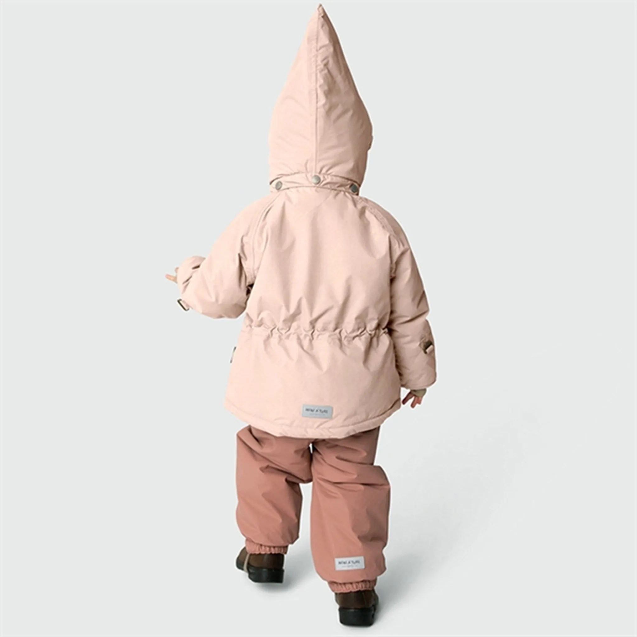 MINI A TURE Wang Fleece Winter Jacket Rose Dust chefs