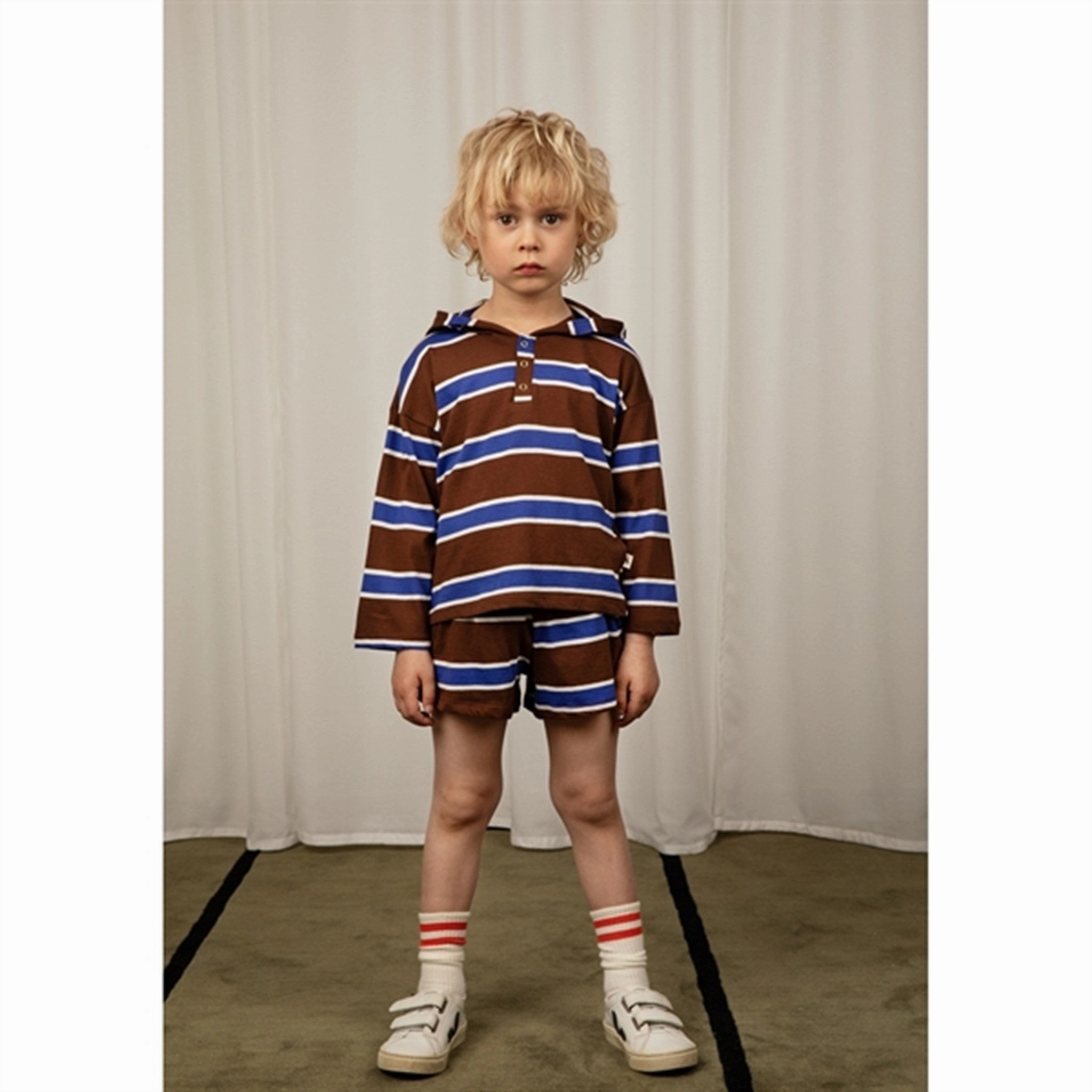 Mini Rodini Brown Stripe Aop Shorts formal alternative