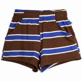 Mini Rodini Brown Stripe Aop Shorts Urban Mood