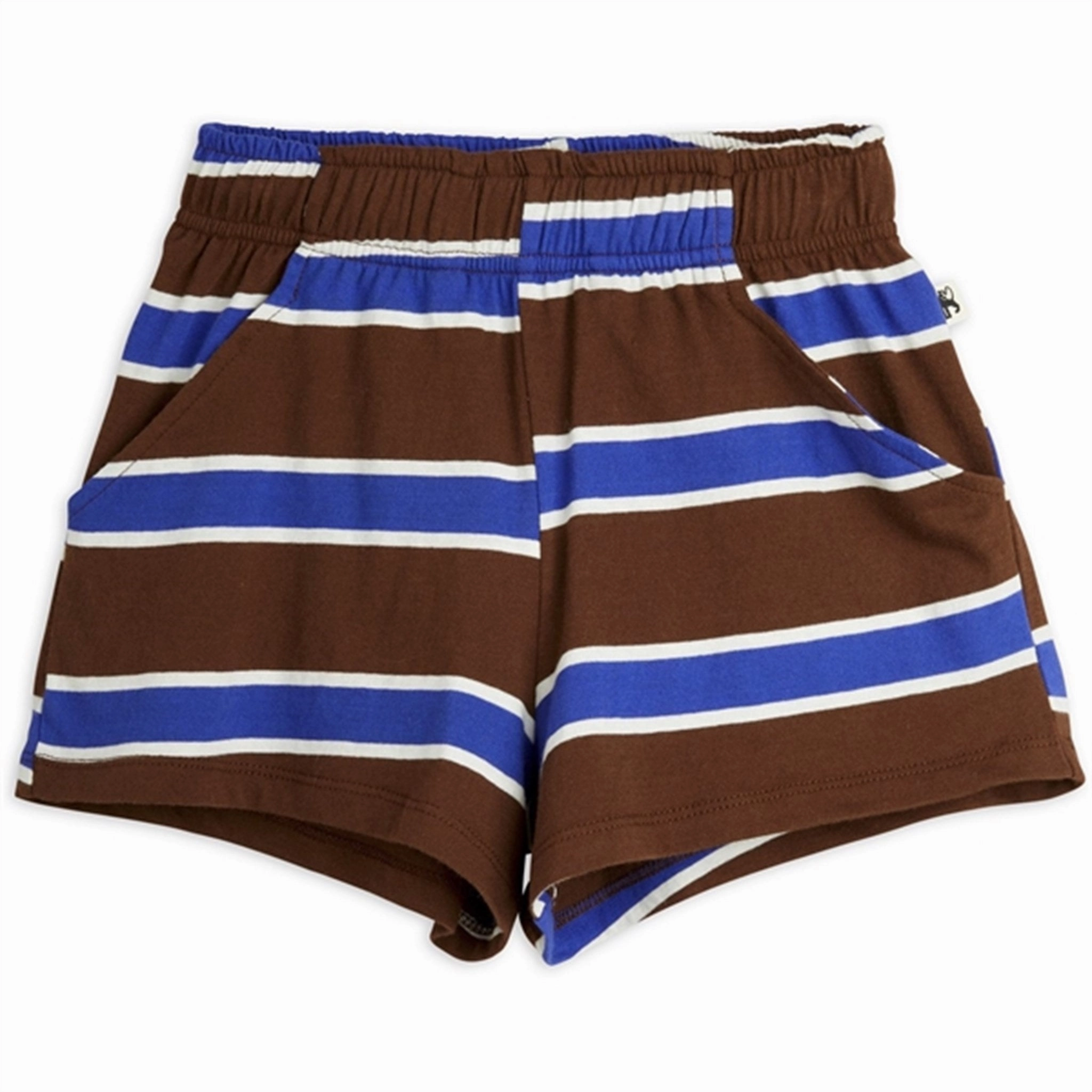 Mini Rodini Brown Stripe Aop Shorts Urban Mood