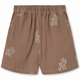 Daily Wear UPFProtection Fliink Pine Bark Cactus Aop Hello Shorts