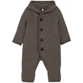 Hand-Wash budget-friendly Huttelihut Brown Melange Pram Suit Pixie Wool Fleece