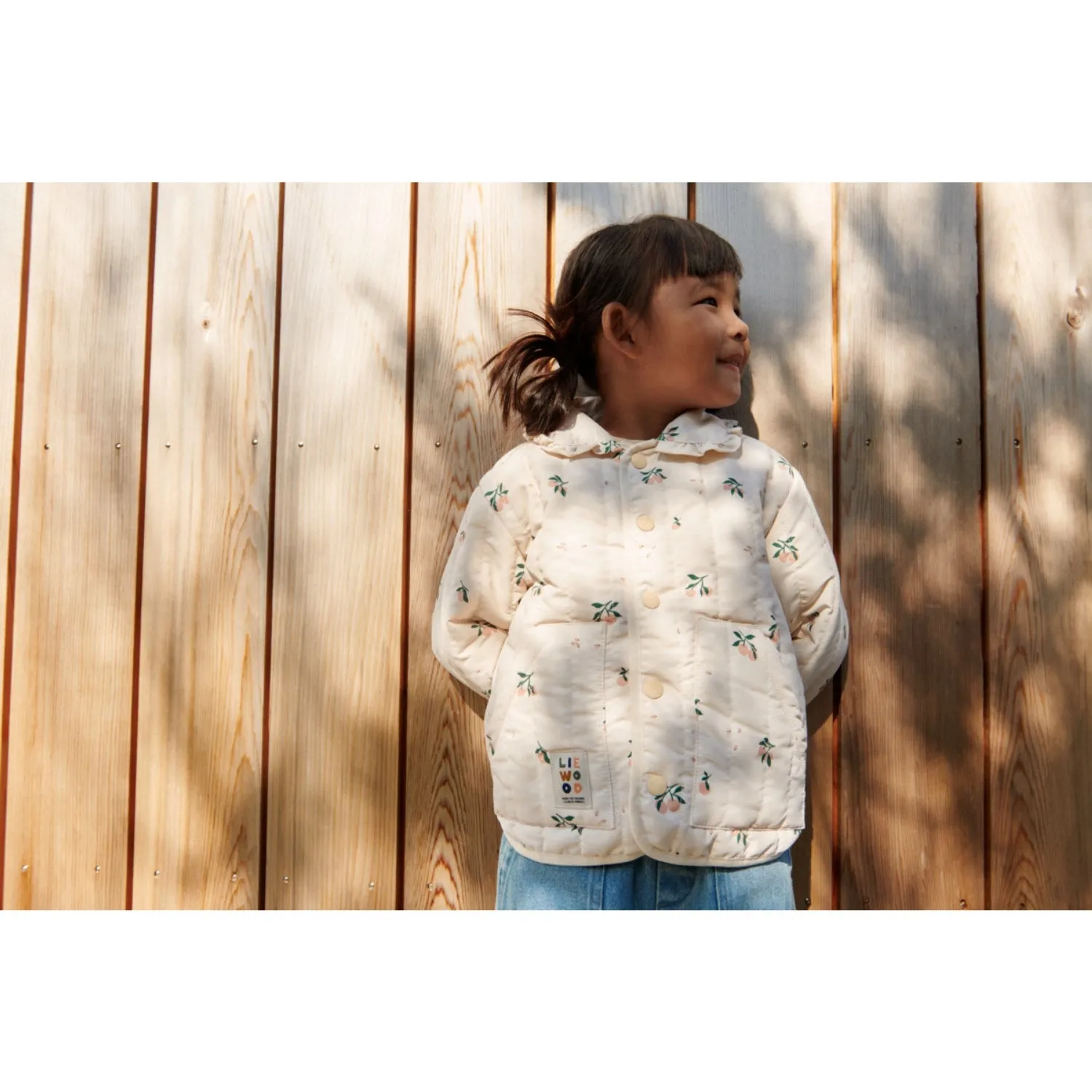 Sustainable LIEWOOD Peach / Sea Shell Bea Jacket With Frill
