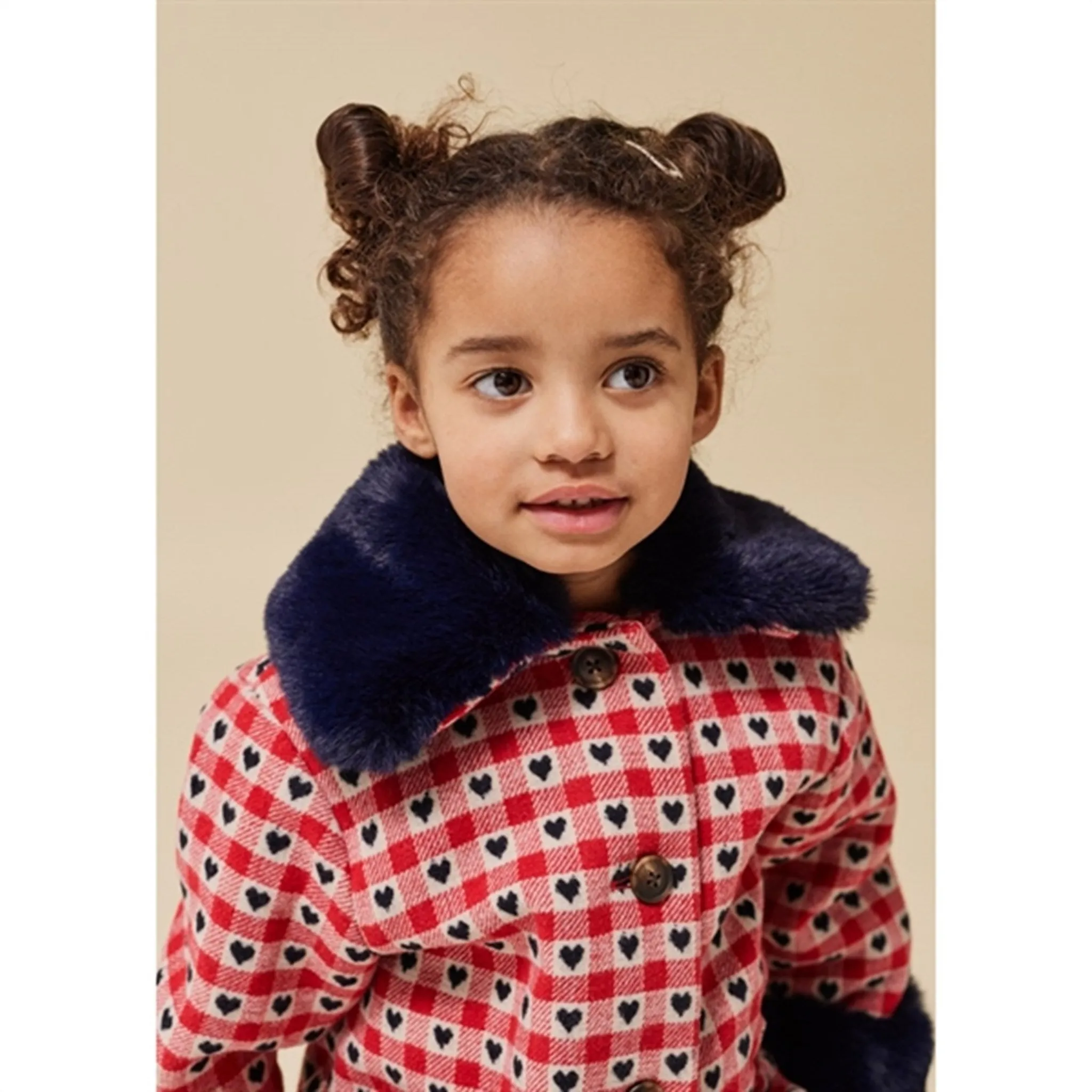 Konges Sl?jd Nela Coat Red Dahlia Check Pilates Sign