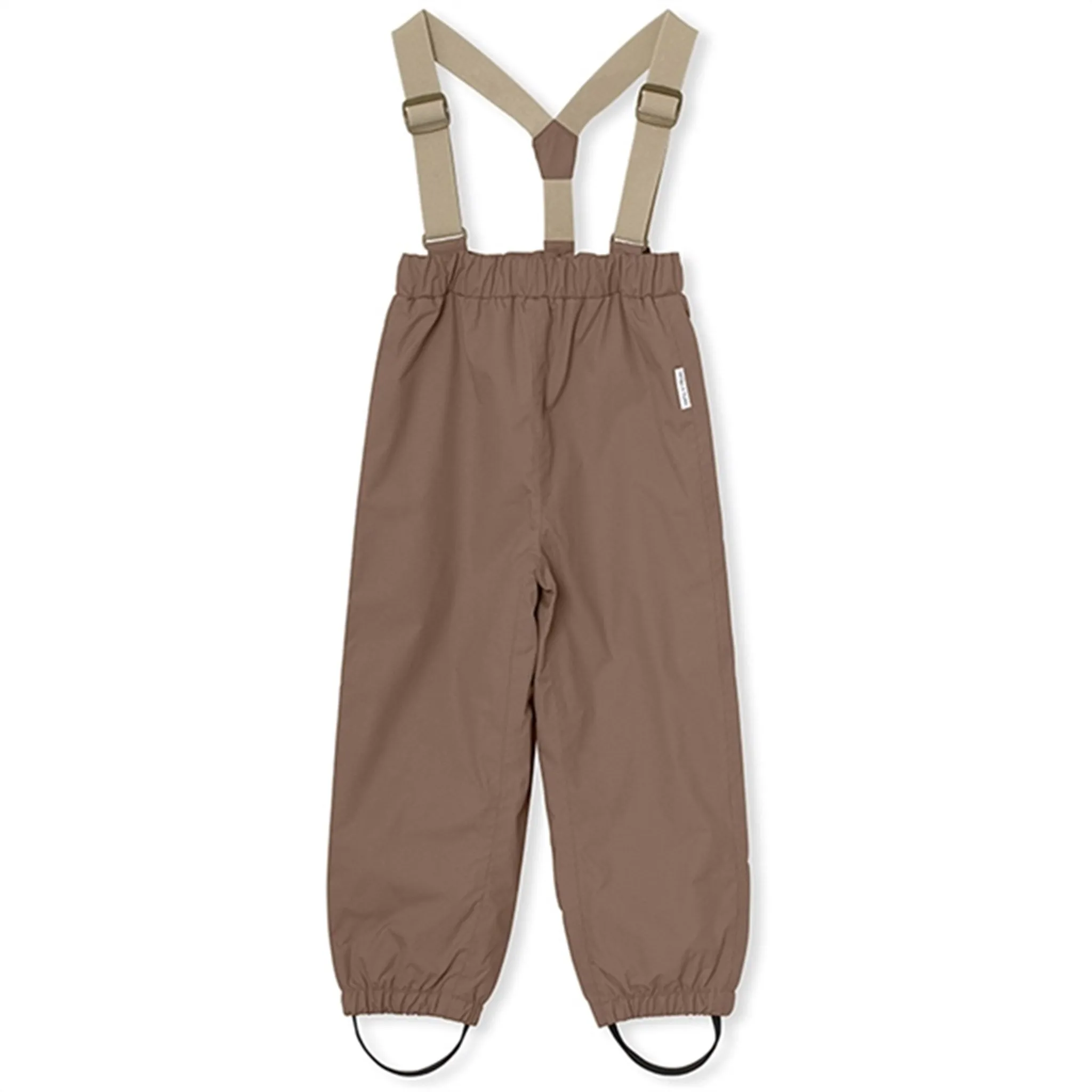 Double Needle Stitching MINI A TURE Wilans Suspender Pants Brownie