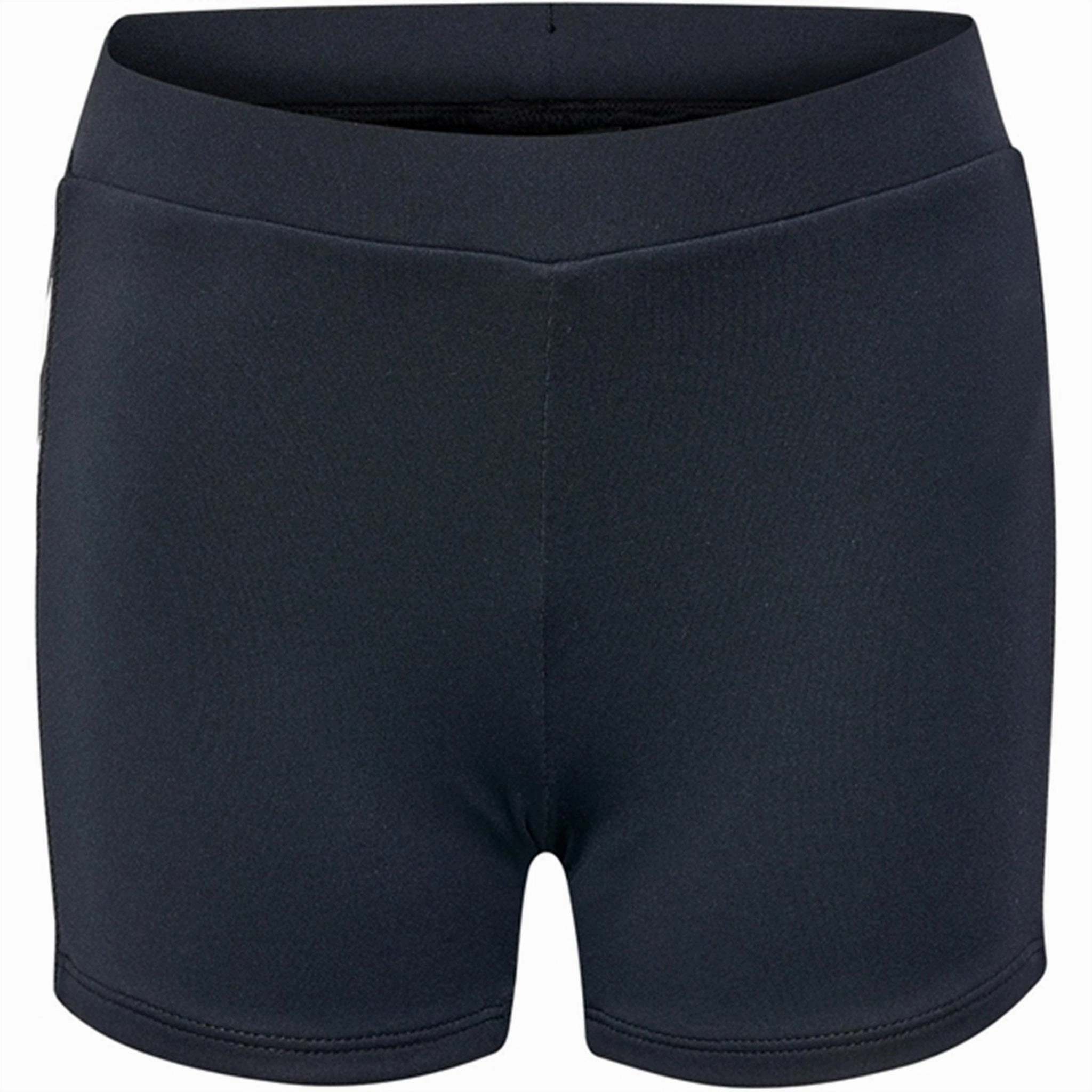 Hummel David Swim Shorts Black Textured-Surface Silicone Grip Accents