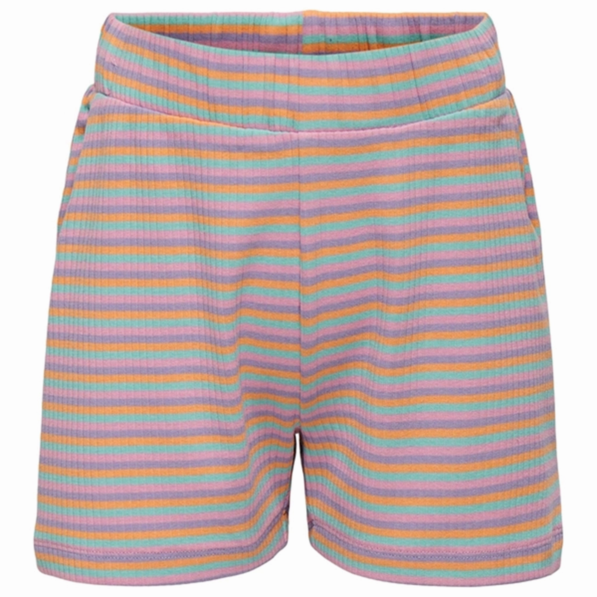 Unisex Kids ONLY Purple Rose Amelia Multistripe Shorts