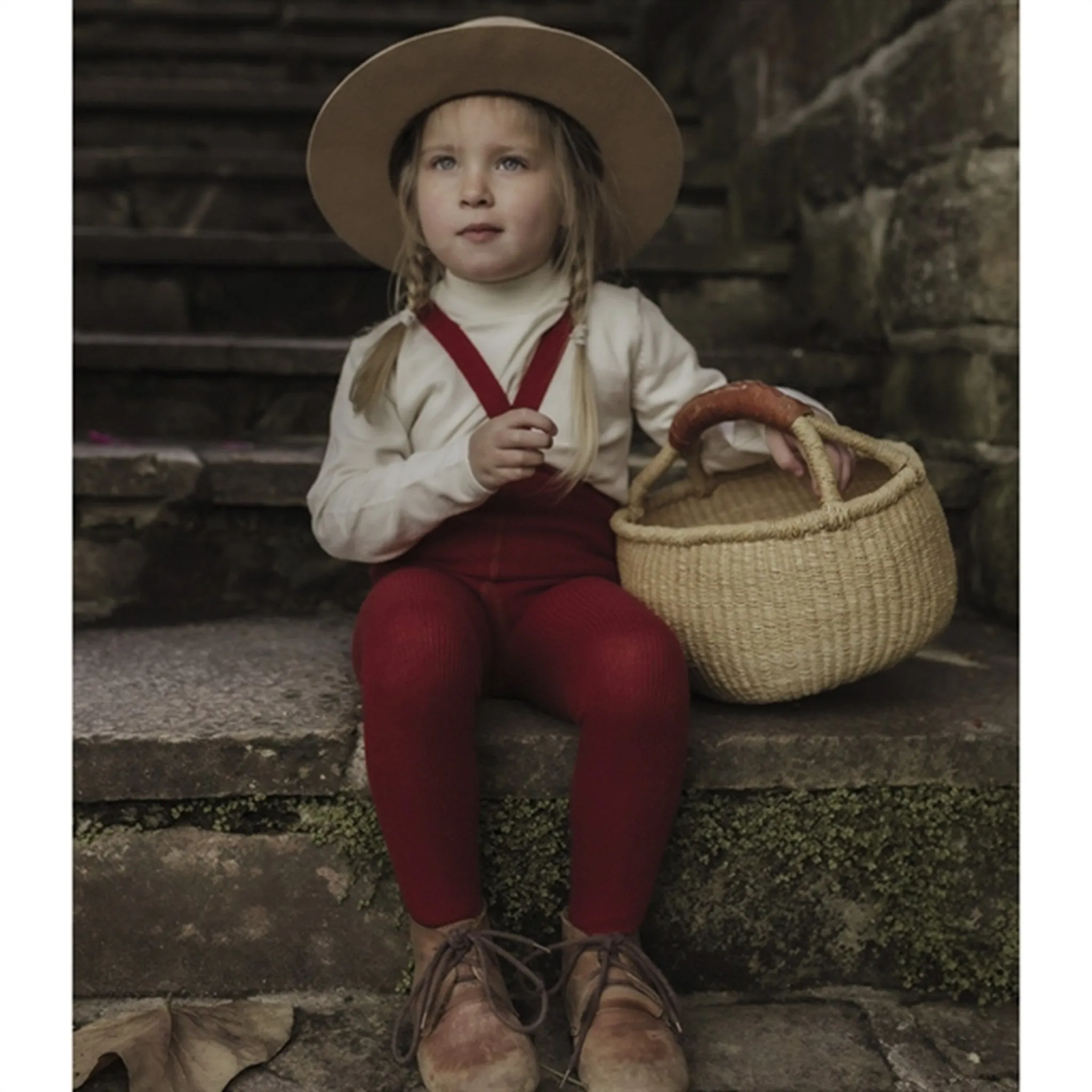 Dressy Style Beaded Silly Silas Footed Tights Maple Leaf