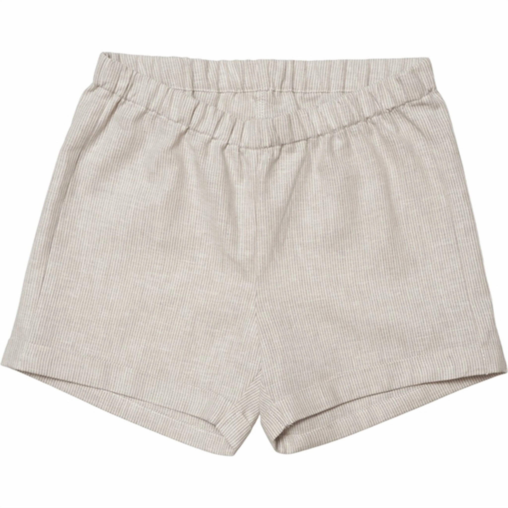 Huttelihut Set Shorts Linen Mini Stripes Camel Quick Release Buckle