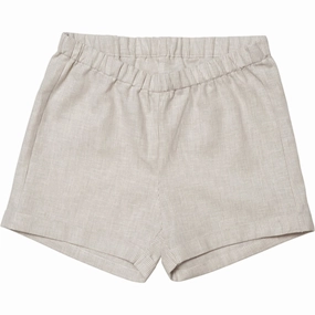 Huttelihut Set Shorts Linen Mini Stripes Camel Quick Release Buckle