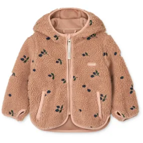 LIEWOOD Berry / Pale Tuscany / Embroidery Mara Pile Jacket With Ears practical gear Cozy Outfit
