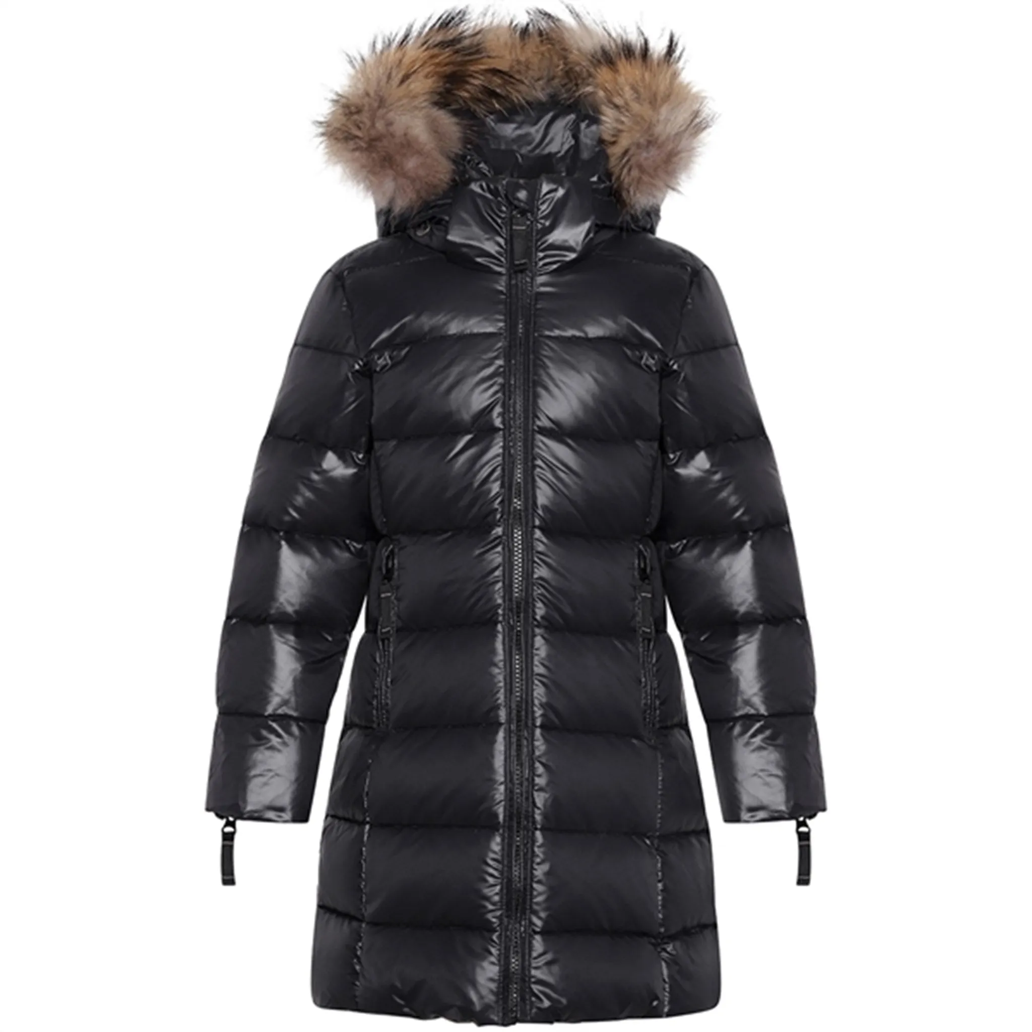 Mesh-Sleeve Tear-resistant Ver de Terre Featherlight Girls Dunjakke m. Pels Black