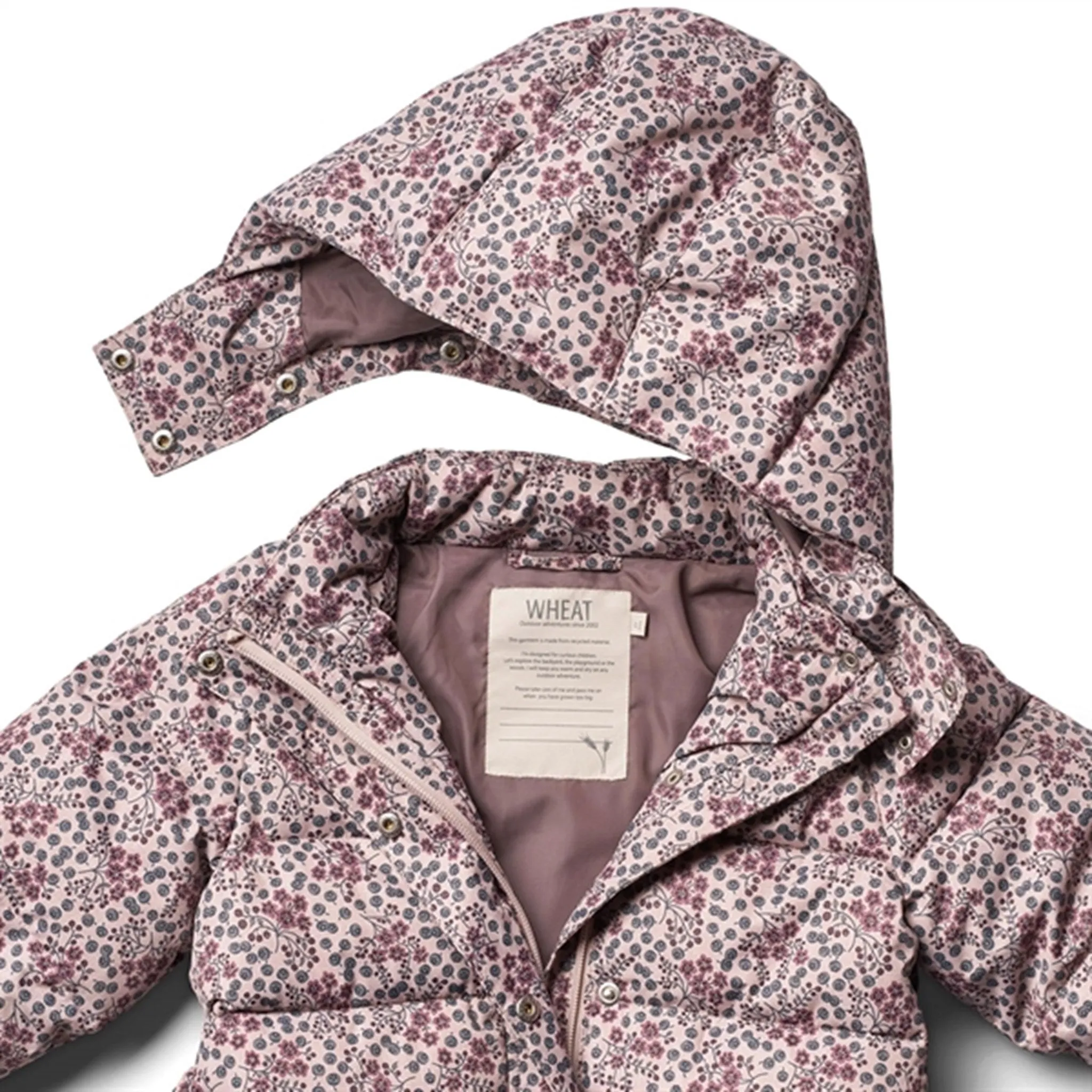Wheat Puffer Jacket Yrsa Pale Lilac Berries Fashionable printed blouse