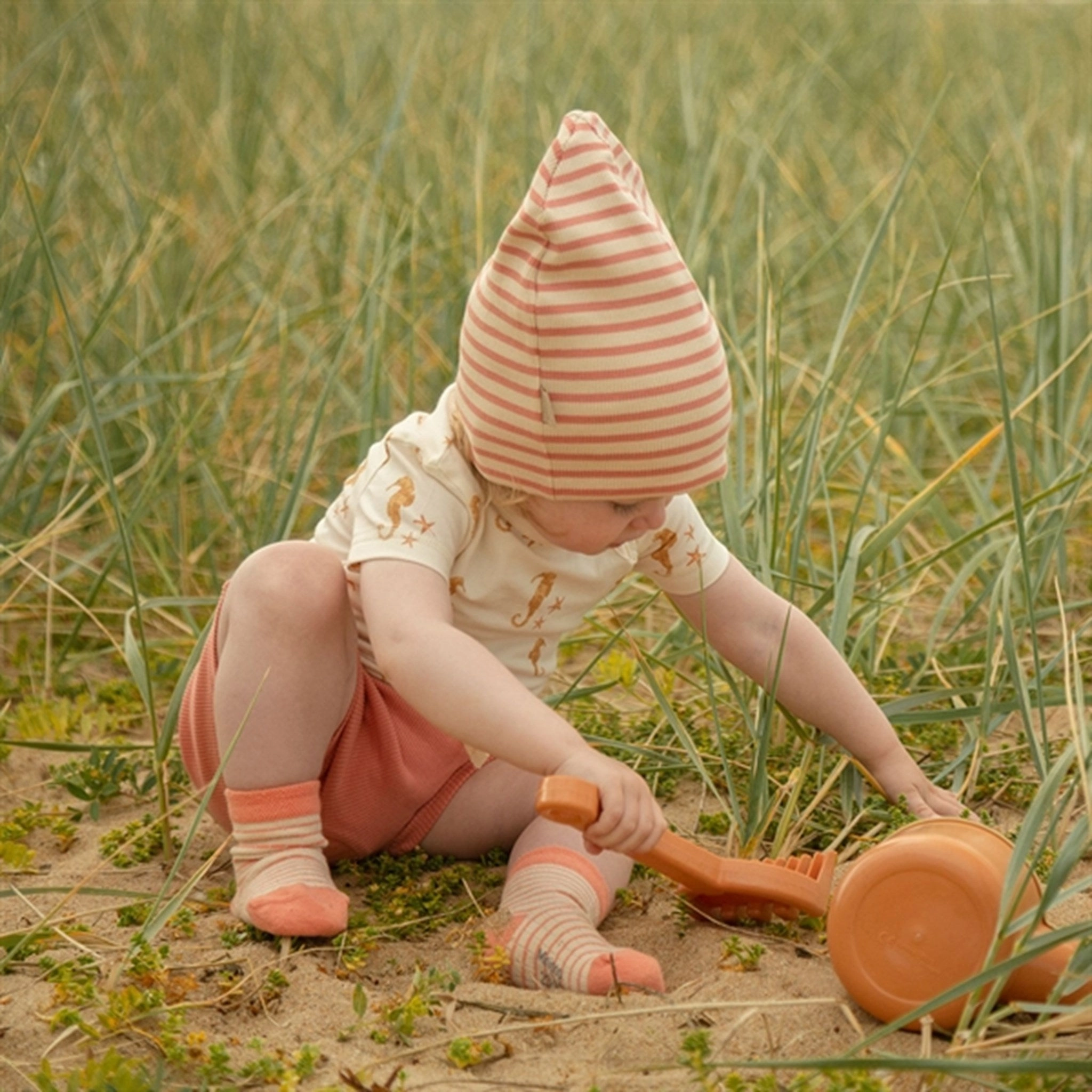 Petit Piao Dark Peach Shorts Modal Casual Elegance