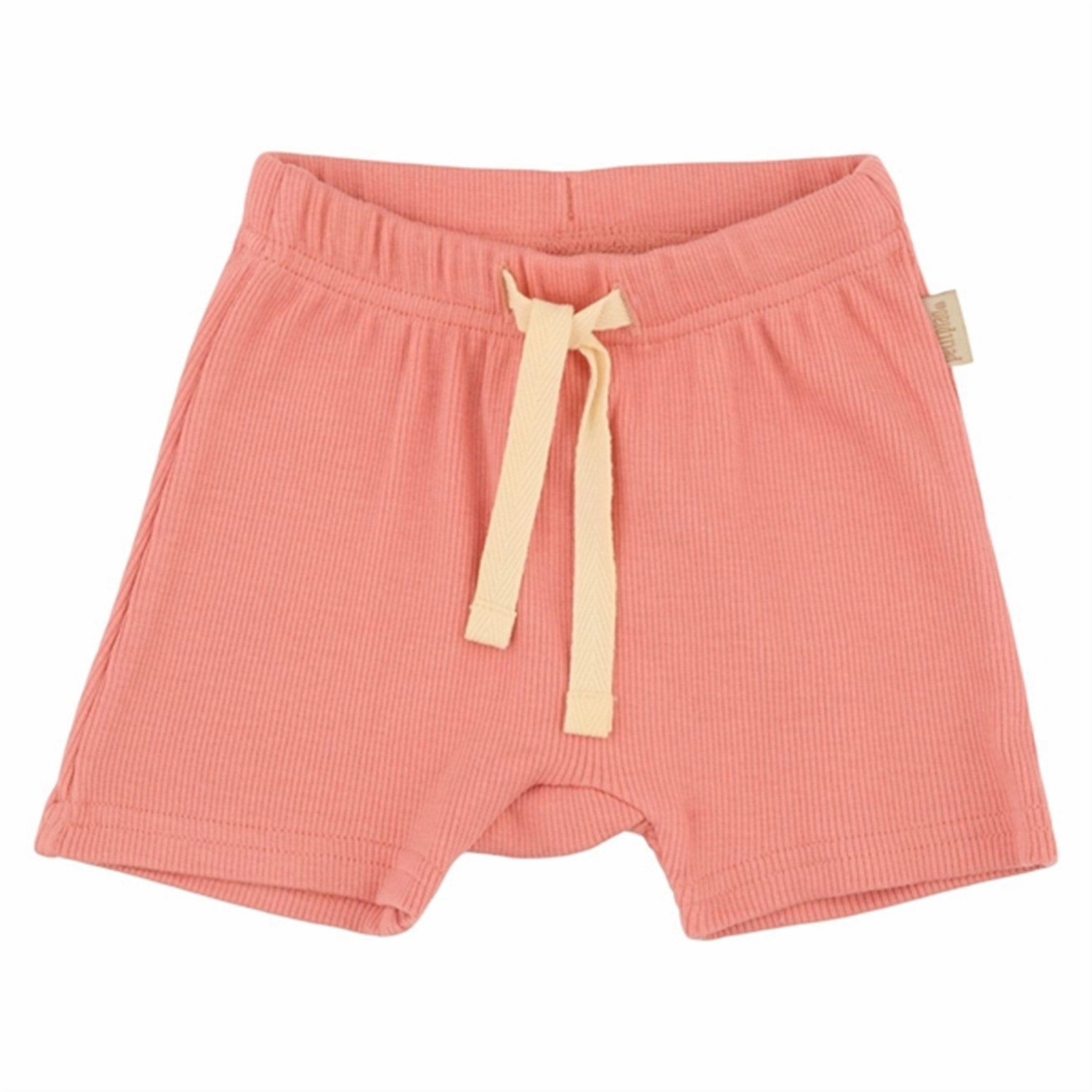 Petit Piao Dark Peach Shorts Modal Roll Up Cuff Design