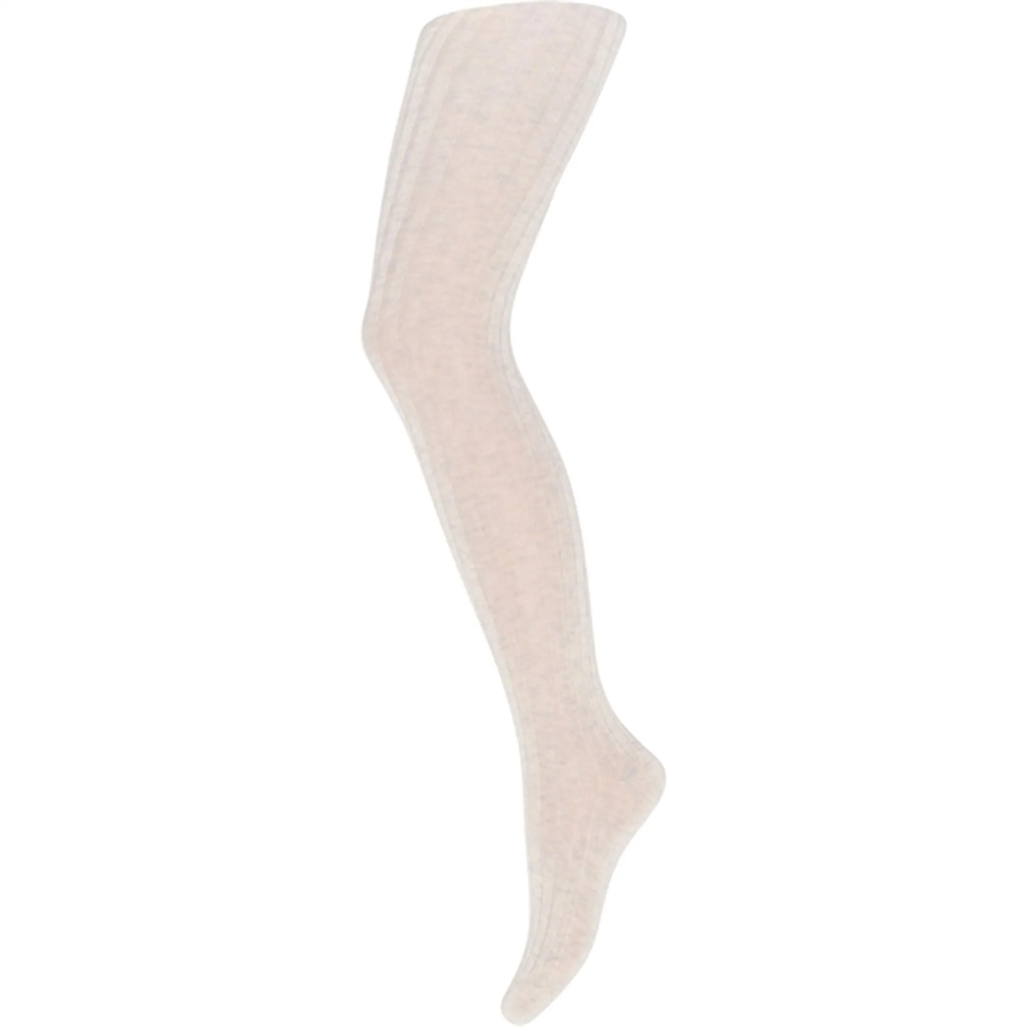 MP Danmark 130 Cotton Rib Tights 499 Creme Melange pattern