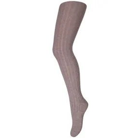 Quick-drying-property-attribute MP Cotton Rib Tights Light Brown