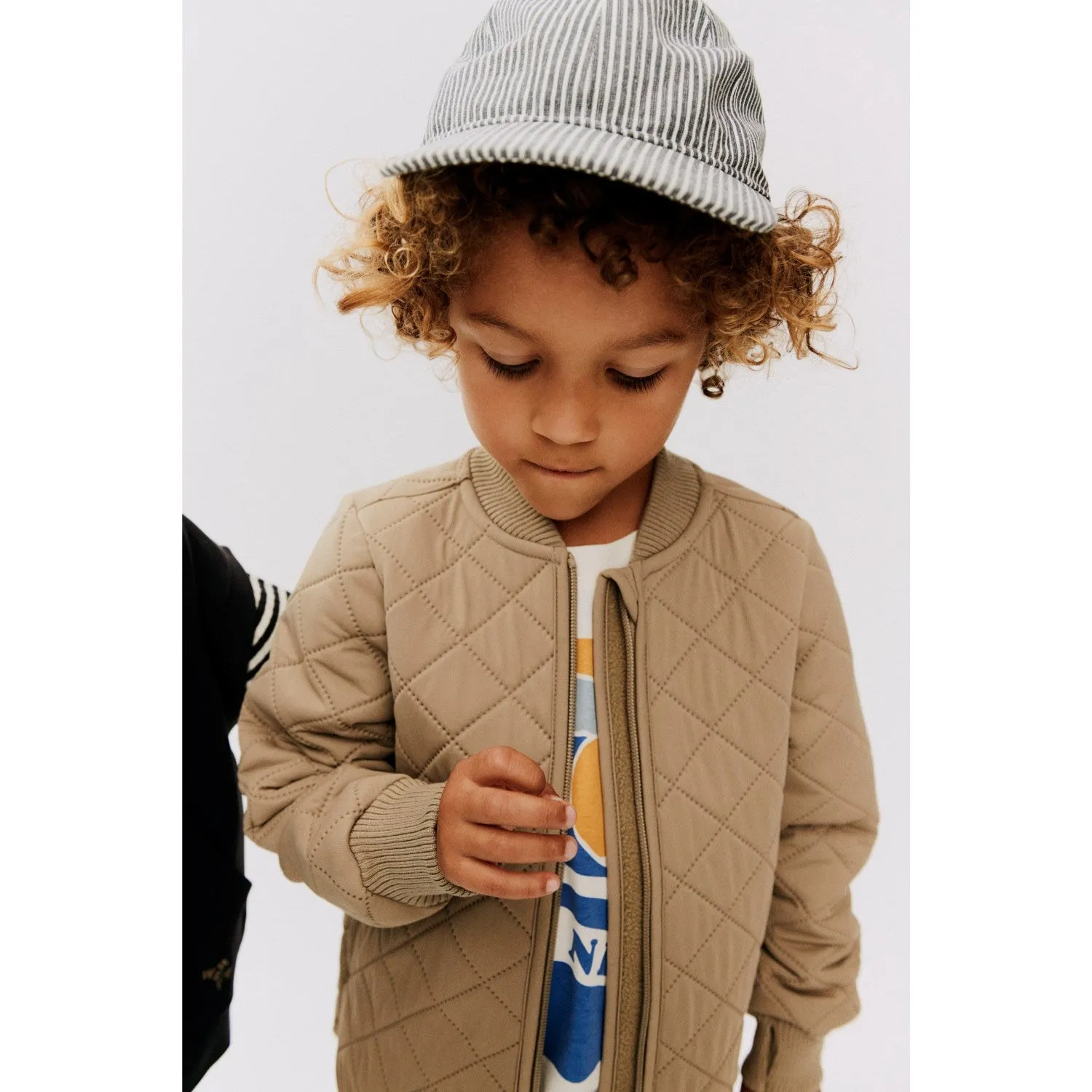 Elastic-Cuff Wheat Beige Stone Thermo Jacket Loui