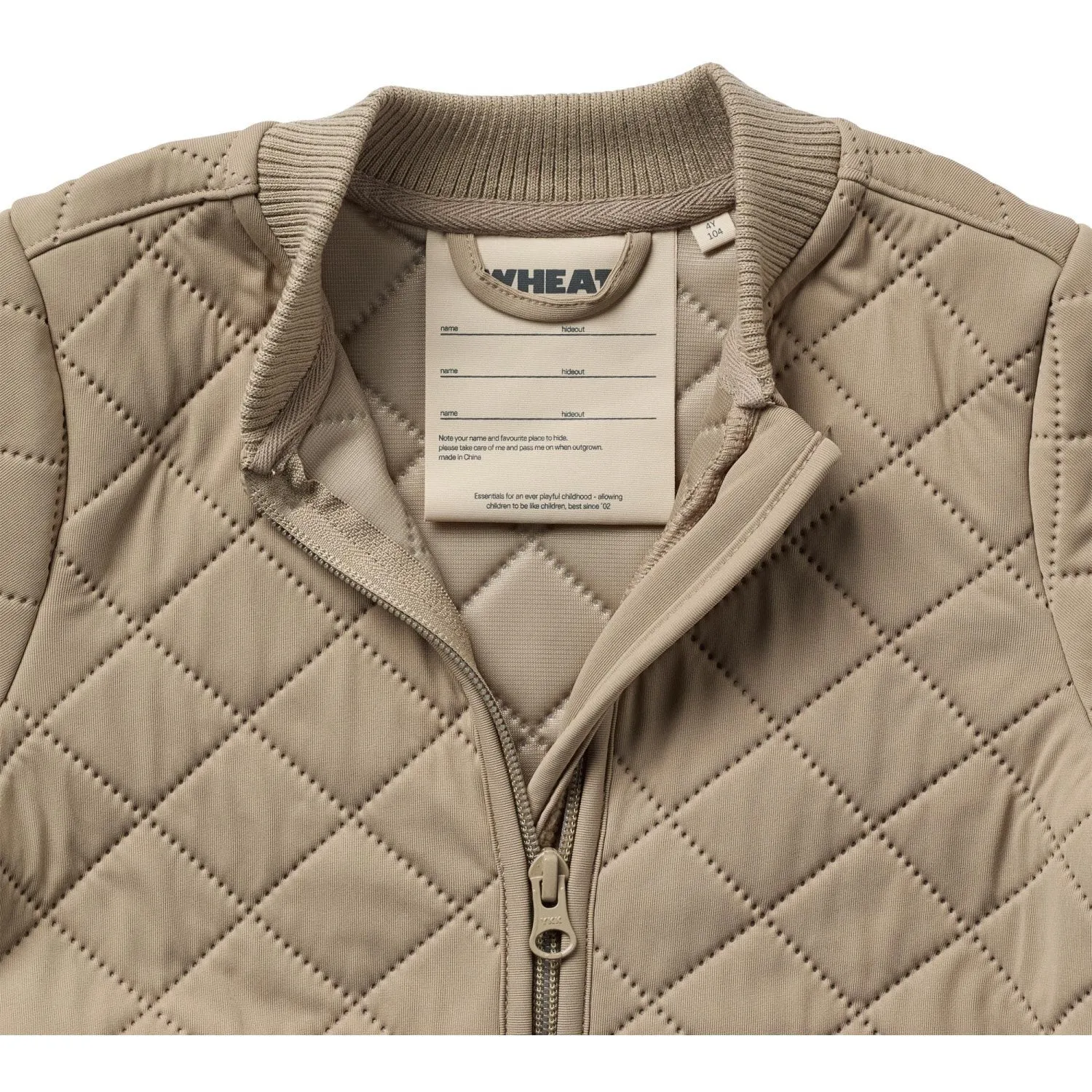 Wheat Beige Stone Thermo Jacket Loui Elegant semi-formal top Cut-Out-Detail