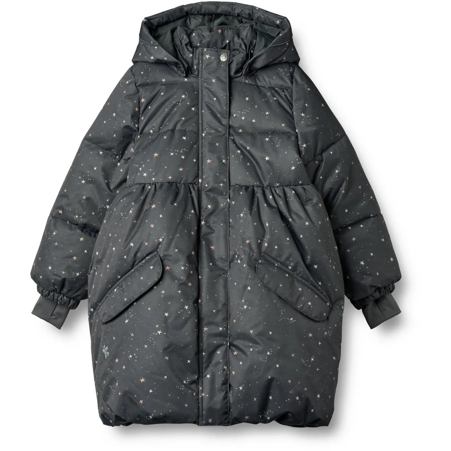 Travel-Essential Wheat Black Sea Stars Puffer Coat Luna