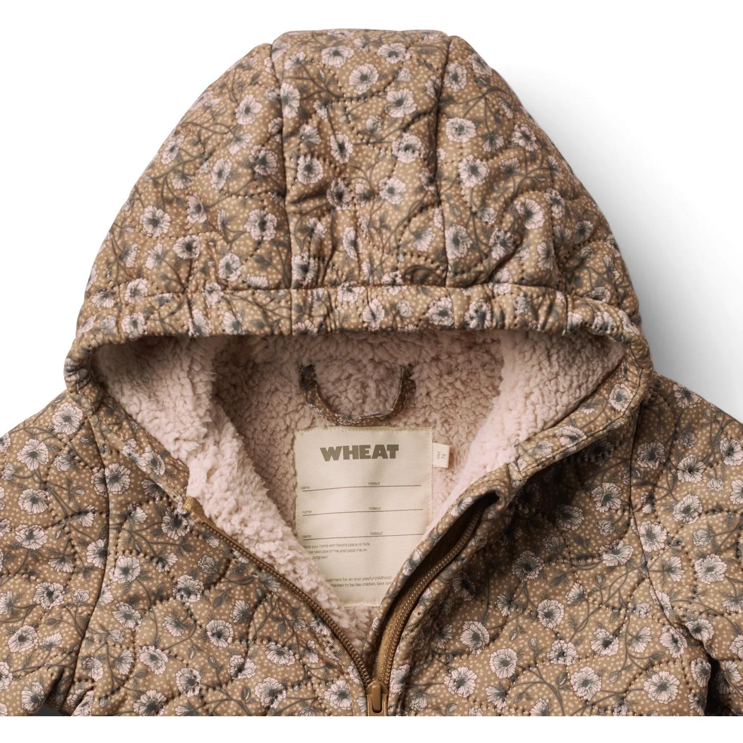 Wheat Caramel Anemones Thermosuit Hayden Pastel-Tone