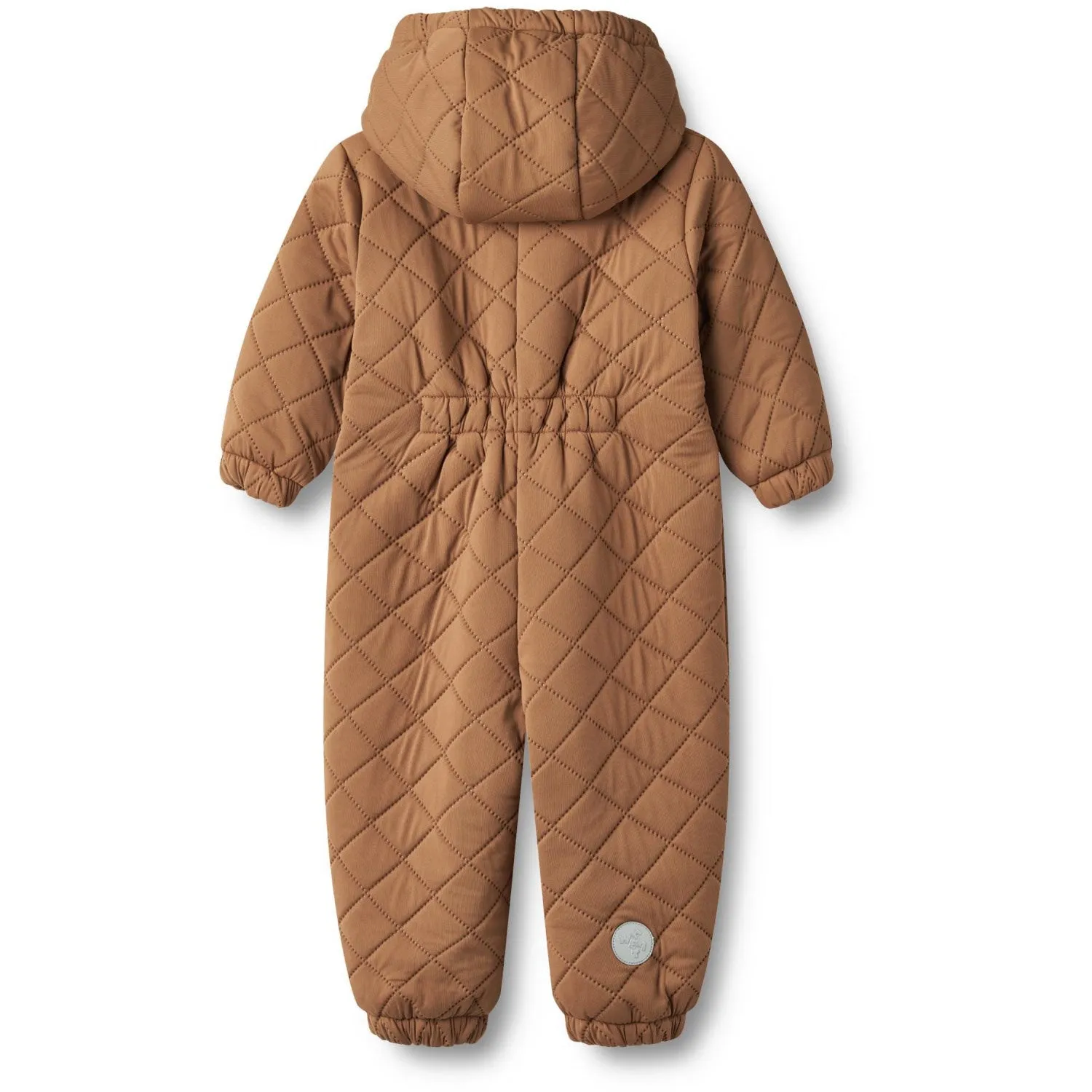 Soft-touch fabric Smocked-Detail Wheat Caramel Thermosuit Hayden