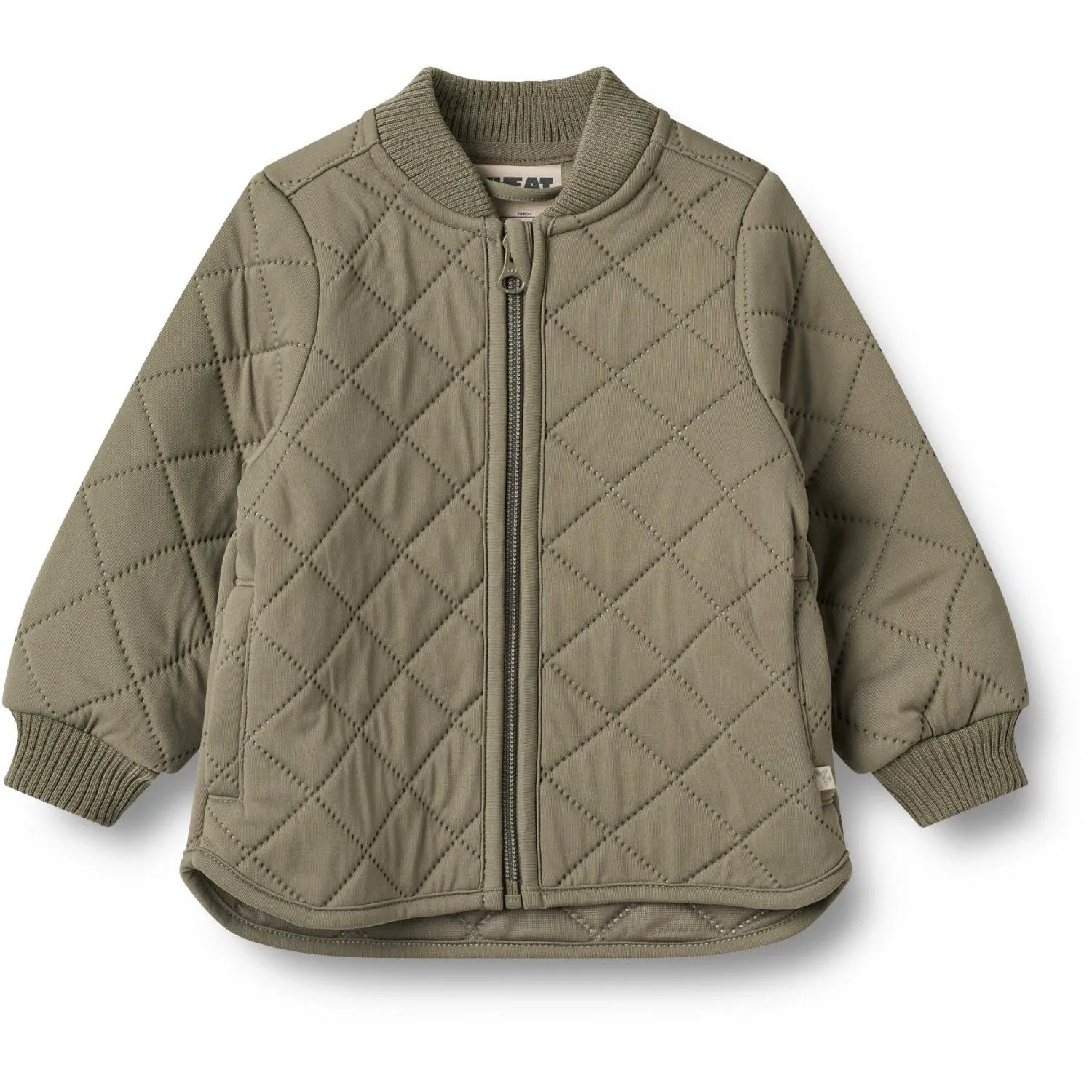 Asymmetric-Hem Wheat Dry Leaves Thermo Jacket Loui