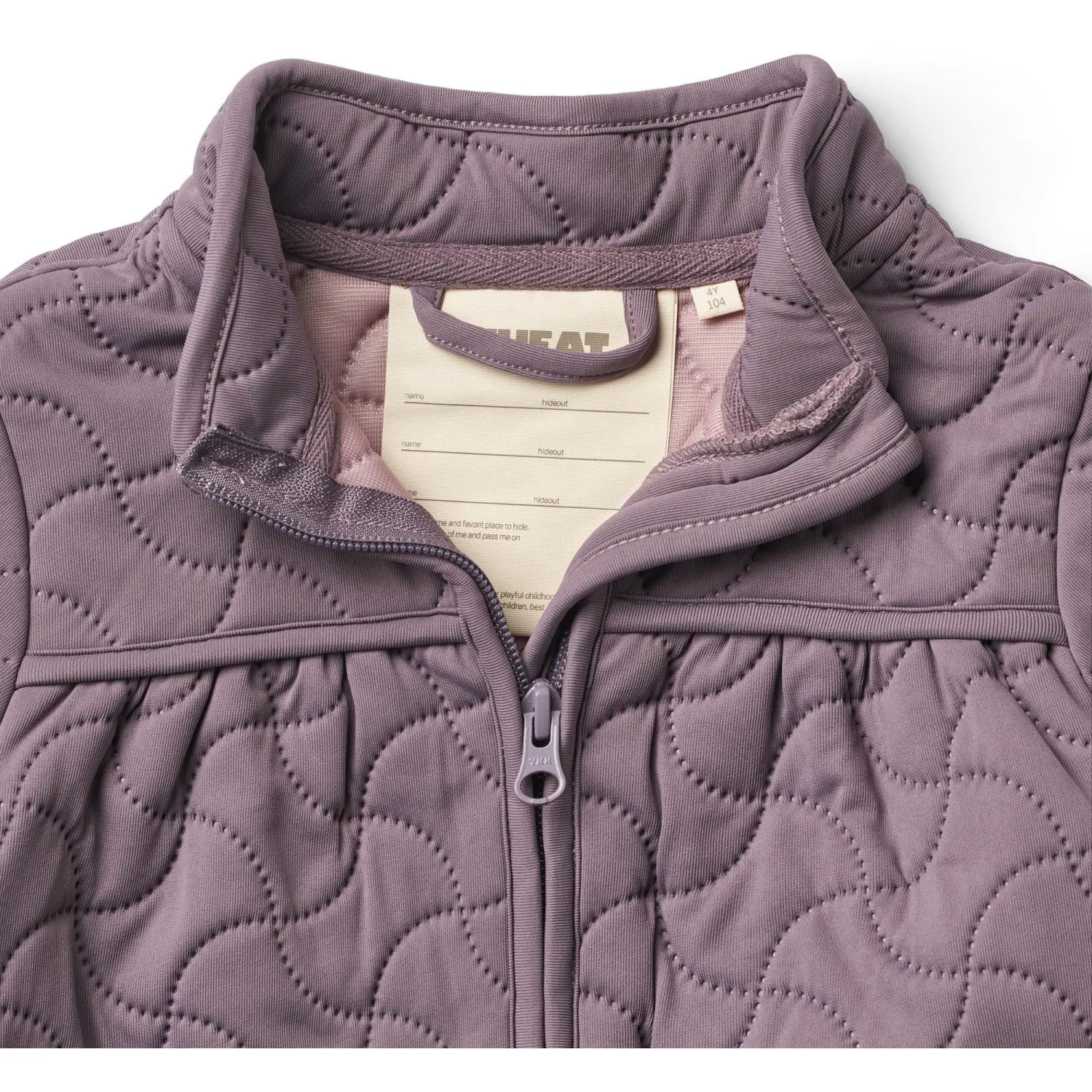 Bust-Enhancing Subtle-Print Wheat Dry Lilac Thermo Jacket Thilde