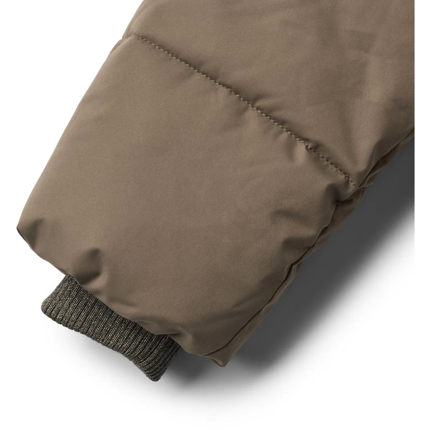 Stand-Collar Floral-Pattern Wheat Dry Wood Puffer Jacket Gael