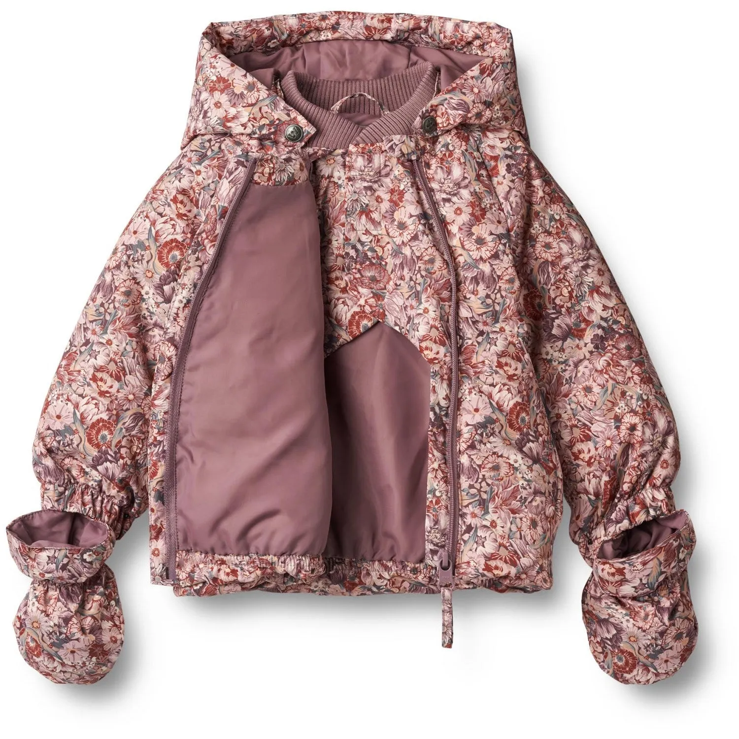 Universal Backpack Compatibility Wheat Flowers In Plenty Puffer Jacket Morgen