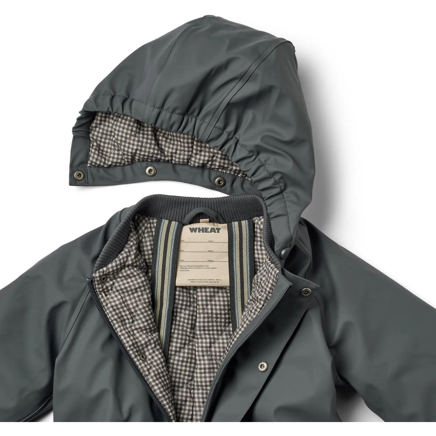 Foldable Compact Stylish Comfort Wheat Greyblue Thermo Rain Suit Aiko