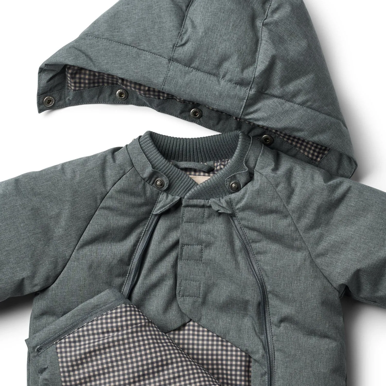 Snag Free Zippers Wheat Ink Melange Puffer Jacket Morgen