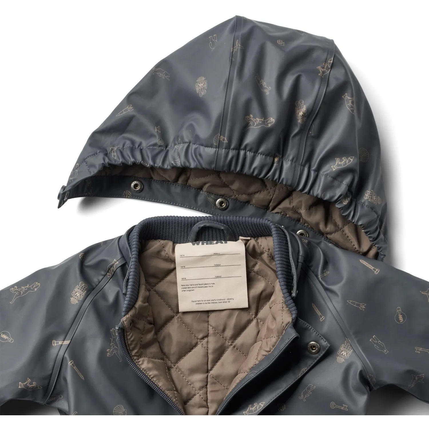 Cozy Lining Puddle Jump Wheat Ink Pocket Treasures Thermo Rainsuit Aiko