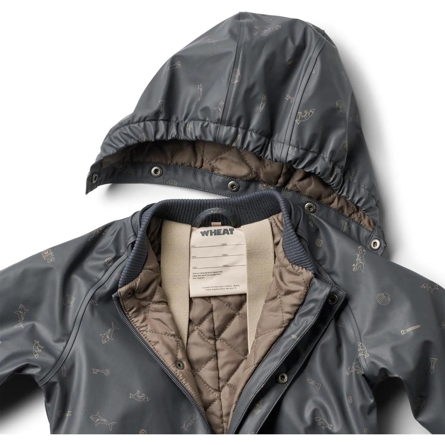 Wheat Ink Pocket Treasures Thermo Rainsuit Aiko Lightweight Material