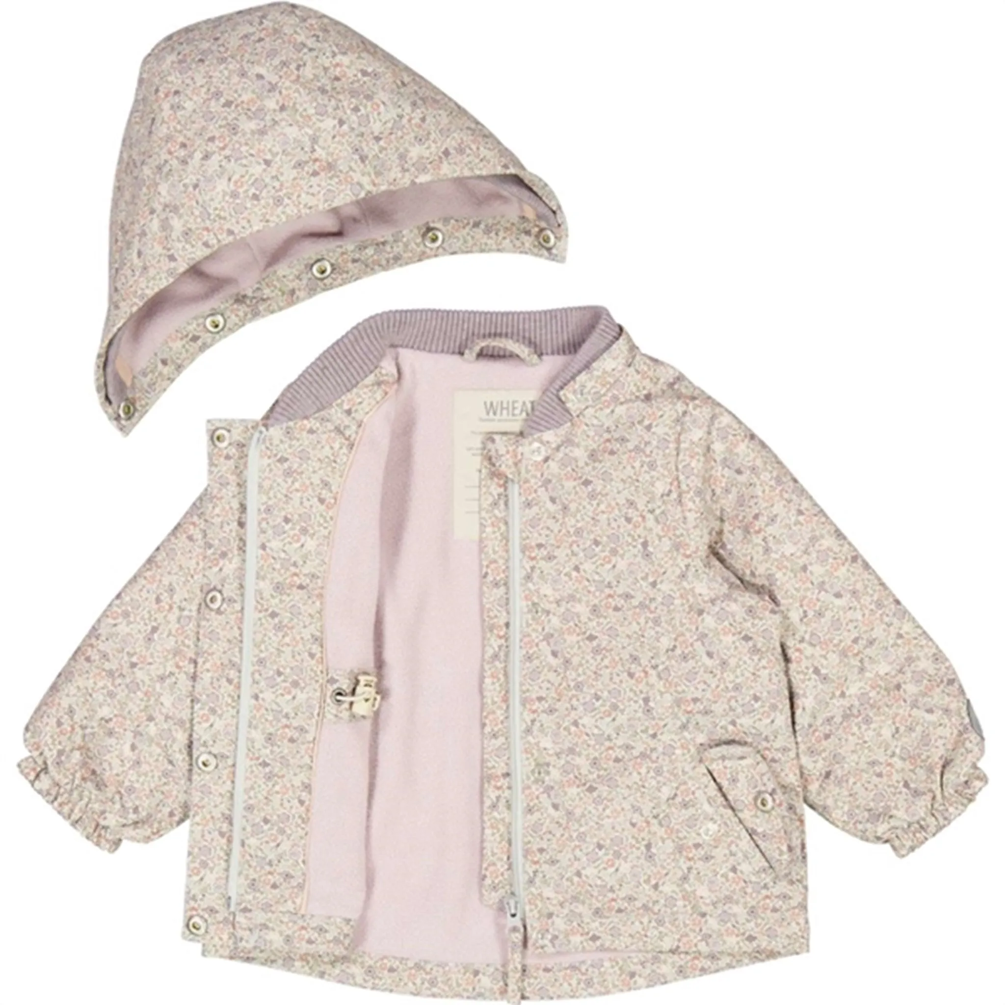 Reinforced Hem Wheat Jacket w. Fleece Gry Tech Highrise Flowers