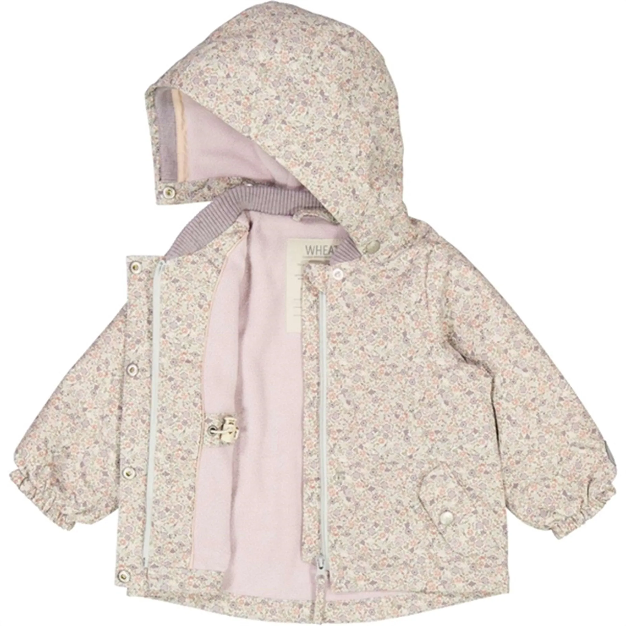 Non Restrictive Collar Team-sports Wheat Jacket w. Fleece Gry Tech Highrise Flowers