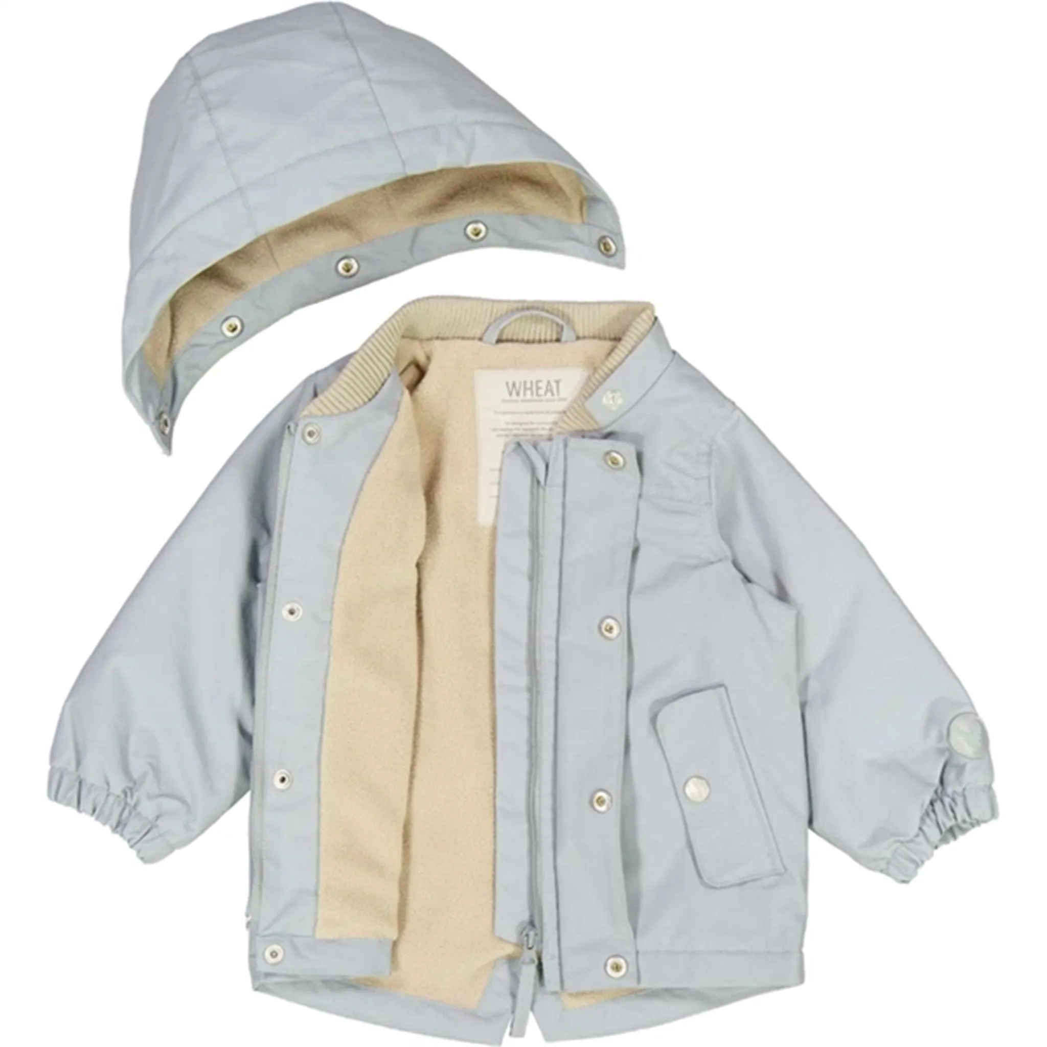 Wheat Jacket w. Fleece Karl Tech Cloudy Sky Ergonomic Cut Flexible Movement